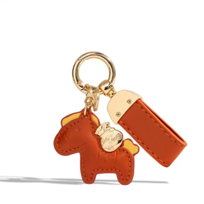 馬年福氣【馬上有錢】皮革鑰匙扣｜COCOLOVE
