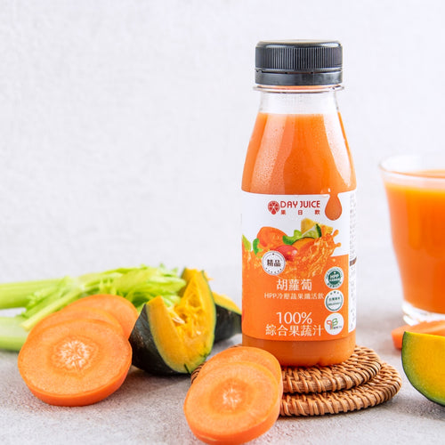 HPP Cold-Pressed Mixed Fruit &amp; Vegetable Fiber Drink 12-Bottle Set | Low Sugar &amp; Refreshing