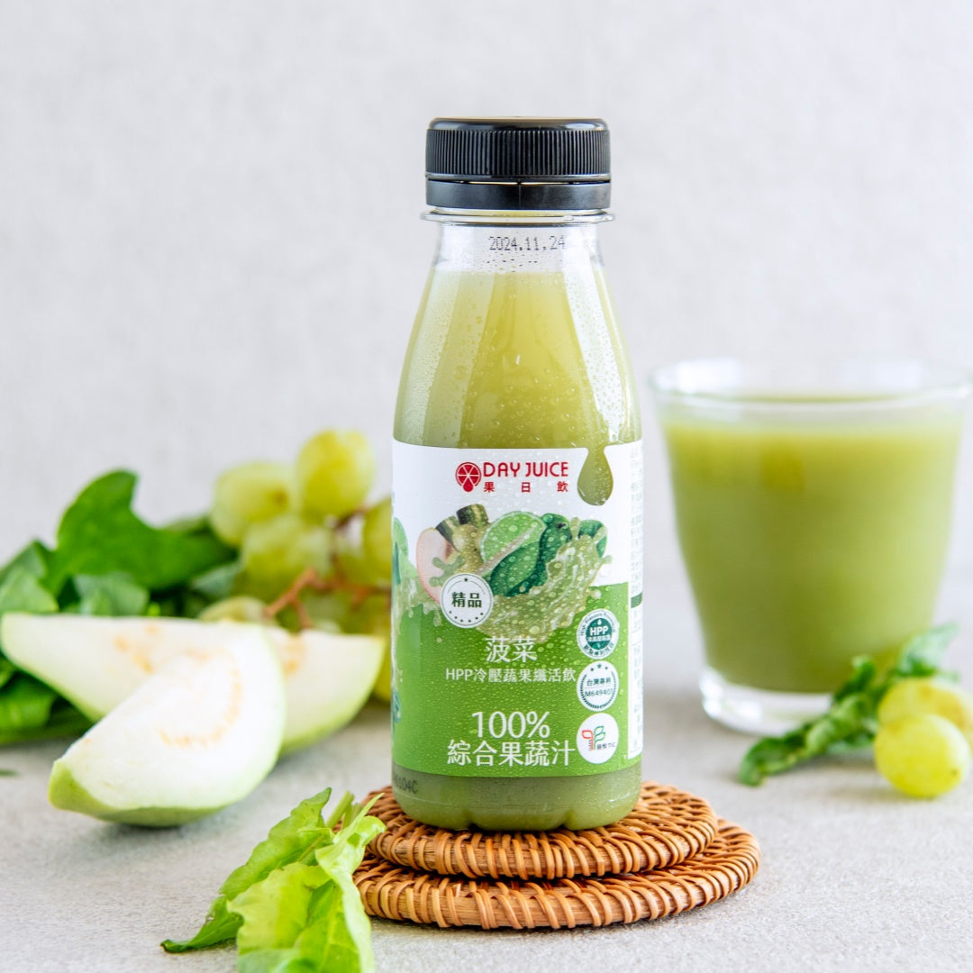 HPP冷壓綜合蔬果纖活飲 綠拿鐵 6瓶組｜綠色蔬果補充